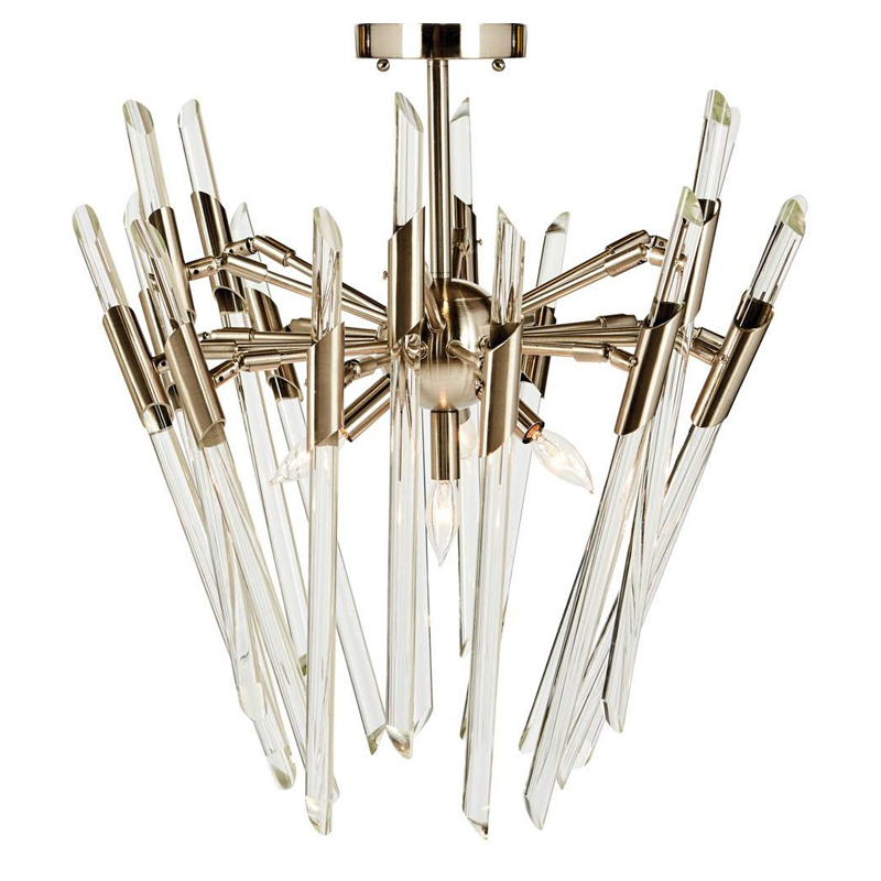 Дизайнерские Потолочный светильник Ice Rods Chandelier nickel