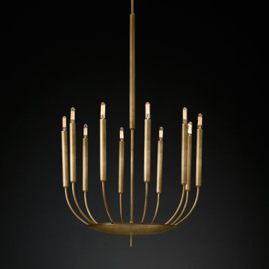 Люстра RH Quenouilles Round Chandelier brass