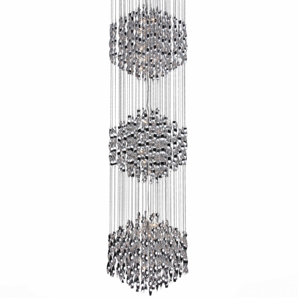 Люстра Macaroni Chandelier Chrome triple