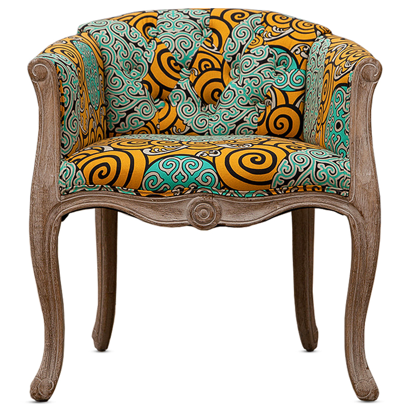 Полукресла  Loft Concept Кресло Yellow and Turquoise Ornament Chair