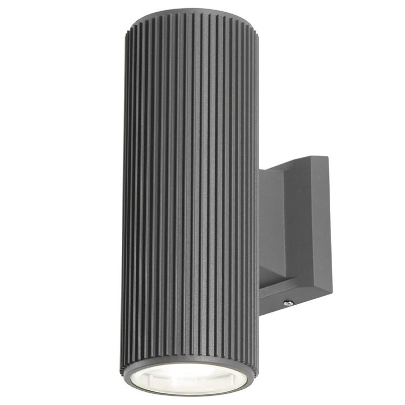  Серый уличный светильник RIBBING 26 см