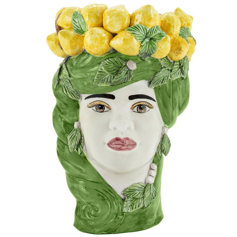 Ваза Vase Lemon Head Lady Green