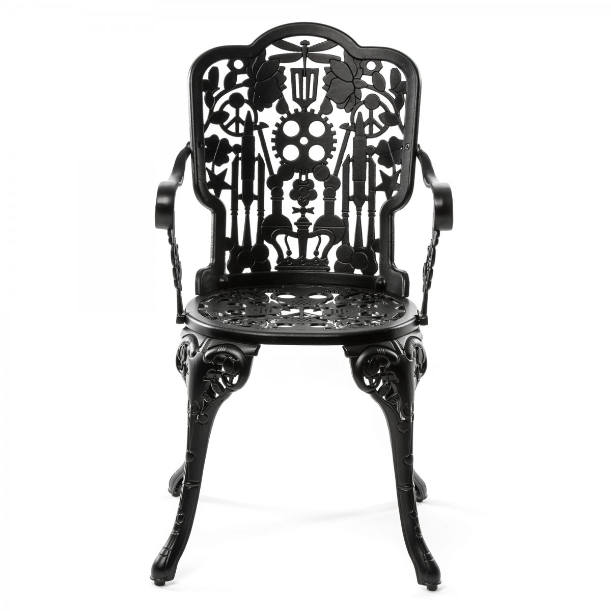 Стул Seletti Industry Collection ALUMINIUM ARMCHAIR – BLACK