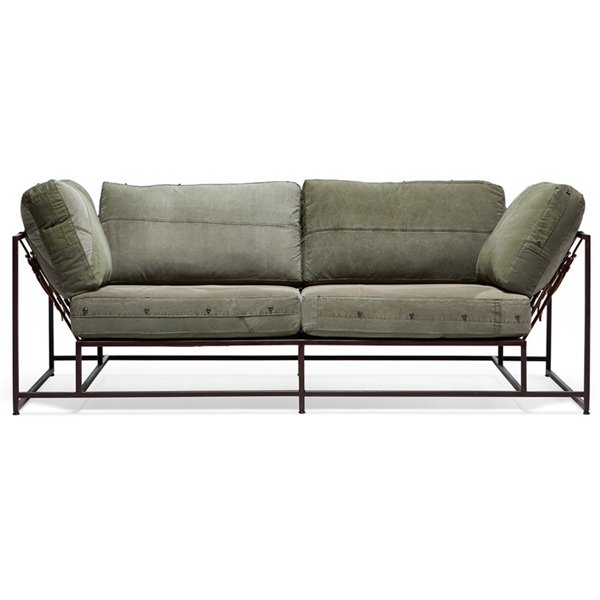  Двухместный диван Olive Military Two Seat Sofa