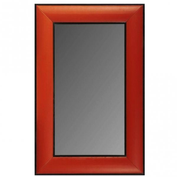 Зеркало настенное Leather Lux Mirror Square Red