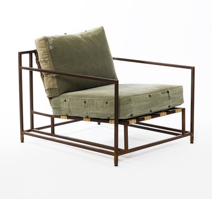 Кресло Inheritance Armchair Olive Military Fabric