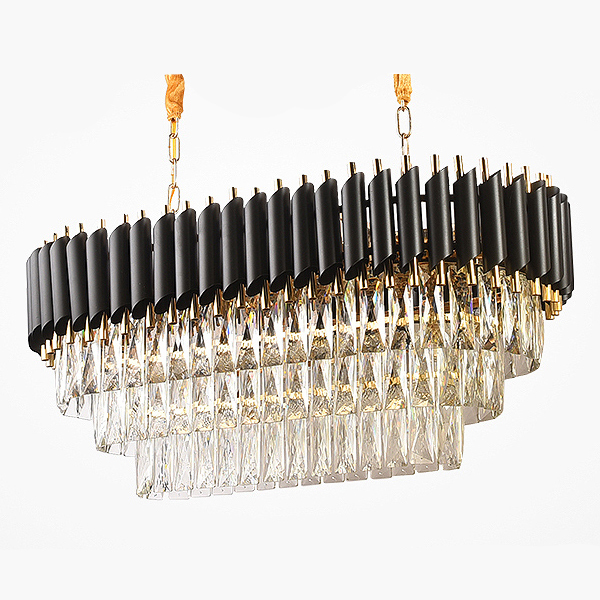 Люстра Empire Black Rectangular Chandelier Crystal