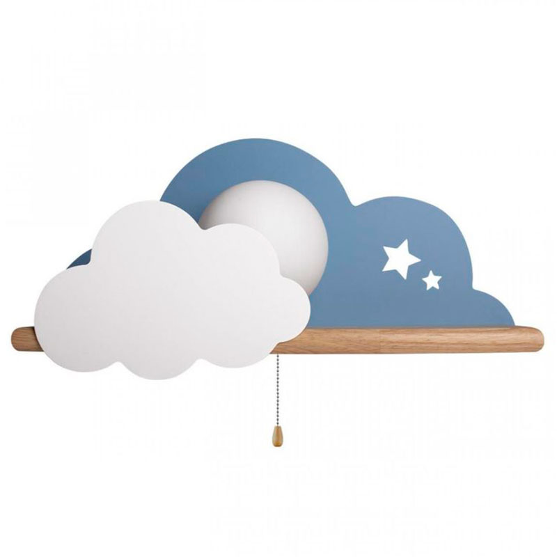 Бра с полкой голубое Облако Wall Lamp Blue Cloud