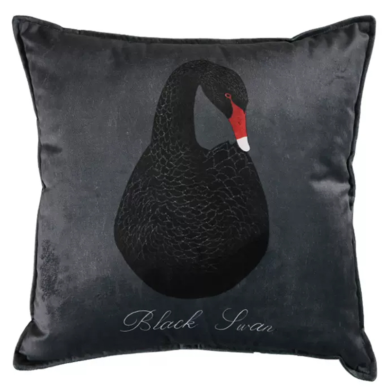 Декоративная подушка Black Swan I Cushion Черная