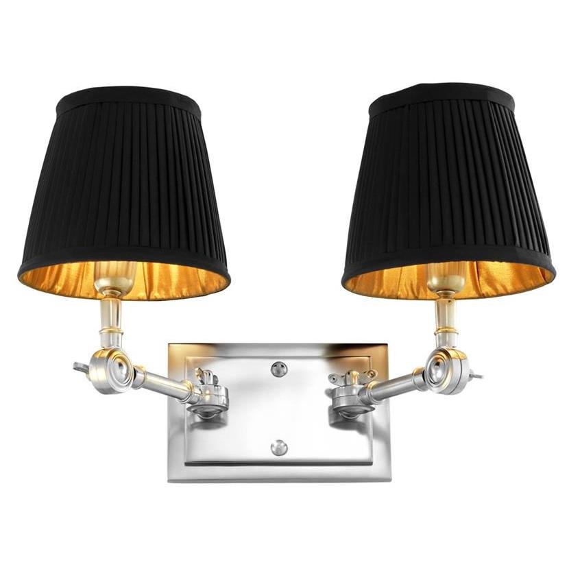 Бра Wall Lamp Wentworth Double Nickel+Black