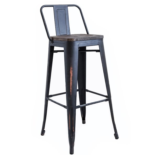 Стулья Tolix Барный стул Tolix Bar Stool Wood