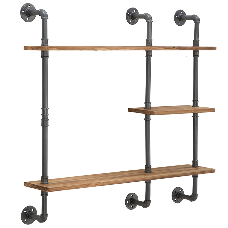  Полка Industrial Wood Metal Shelf