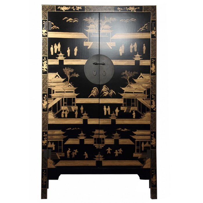 Китайский шкаф Black Gold Cabinet Low