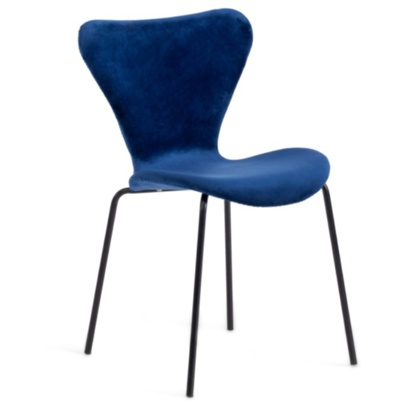 Стул Julissa Blue Chair флок