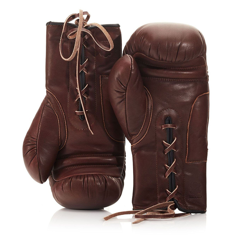 Боксерские перчатки RETRO HERITAGE BROWN LEATHER BOXING GLOVES