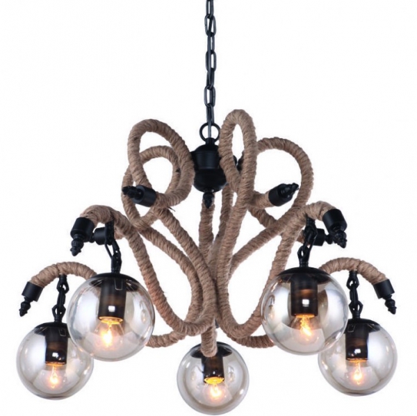 Люстра Loft Rope Chandelier Globe 5