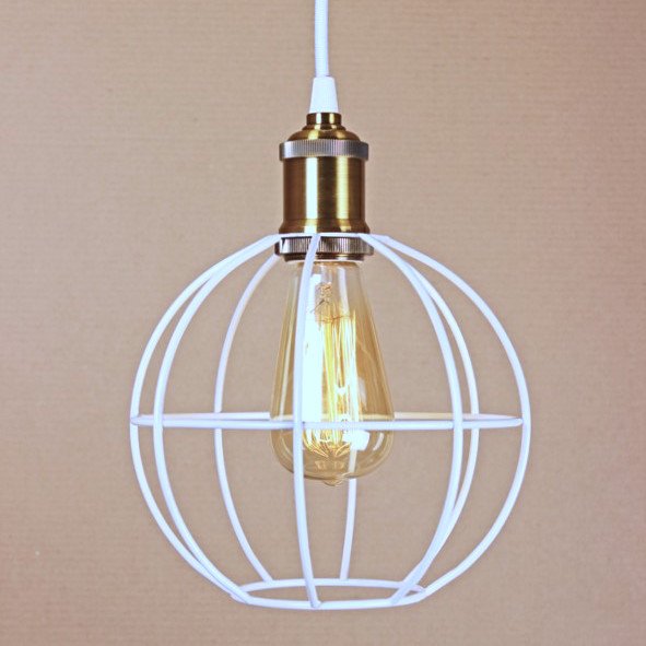 Подвесной светильник Wire Cage Pendant Ball White