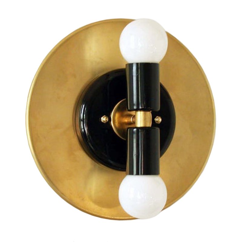 Дизайнерские  Loft Concept Modern Wall Double Sconce Gold Black