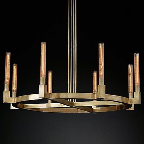 Люстра RH CANELLE Round Chandelier 8 Modern Brass