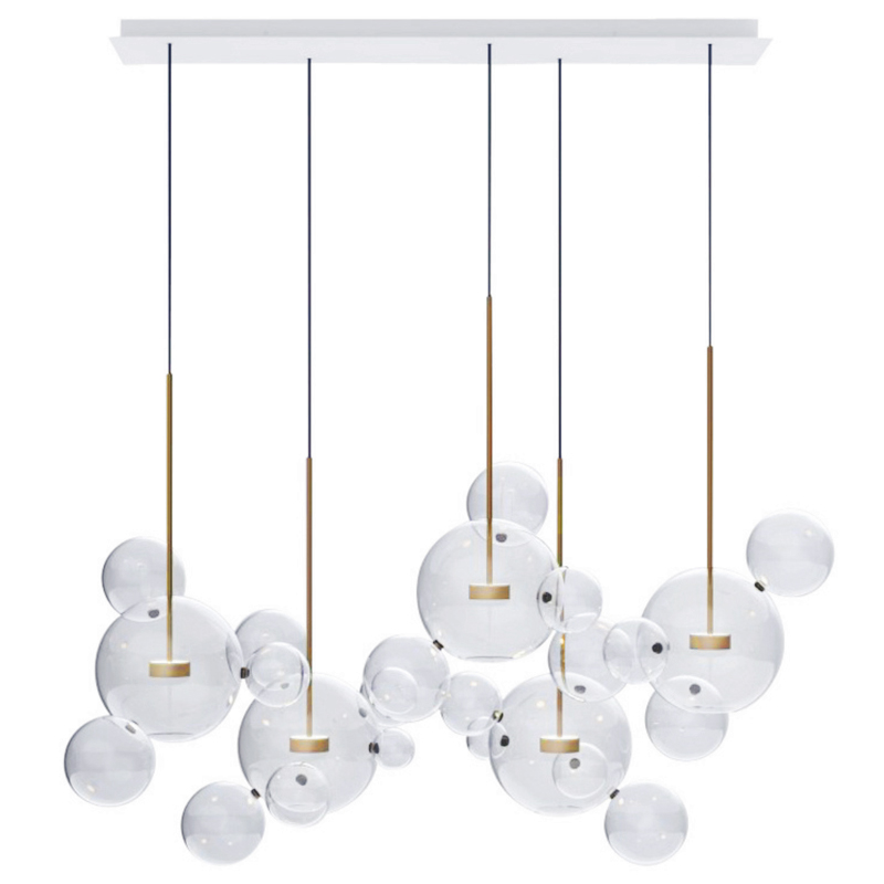 Люстра Giopato & Coombes Bolle Zigzag Chandelier 24 BUBBLE Linear