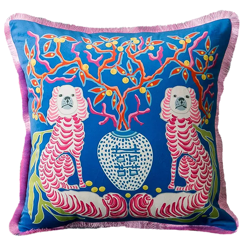 Декоративная подушка Two Dogs Blue Cushion