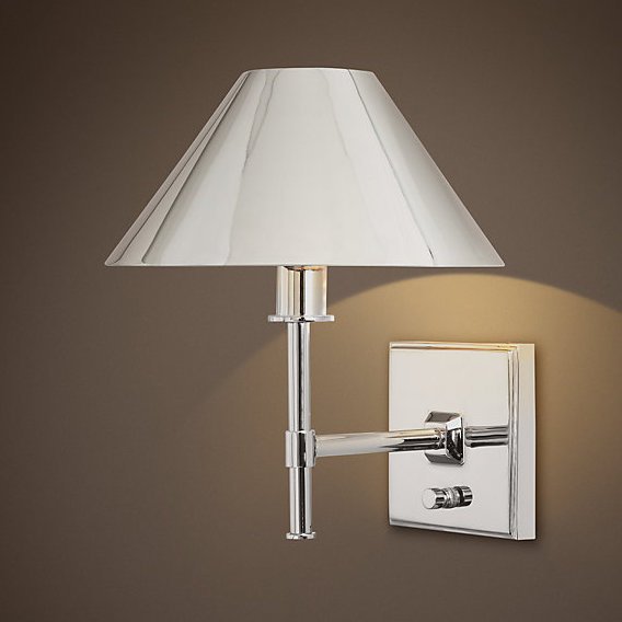 Бра RH Petite Candlestick SCONCE Polished Nickel