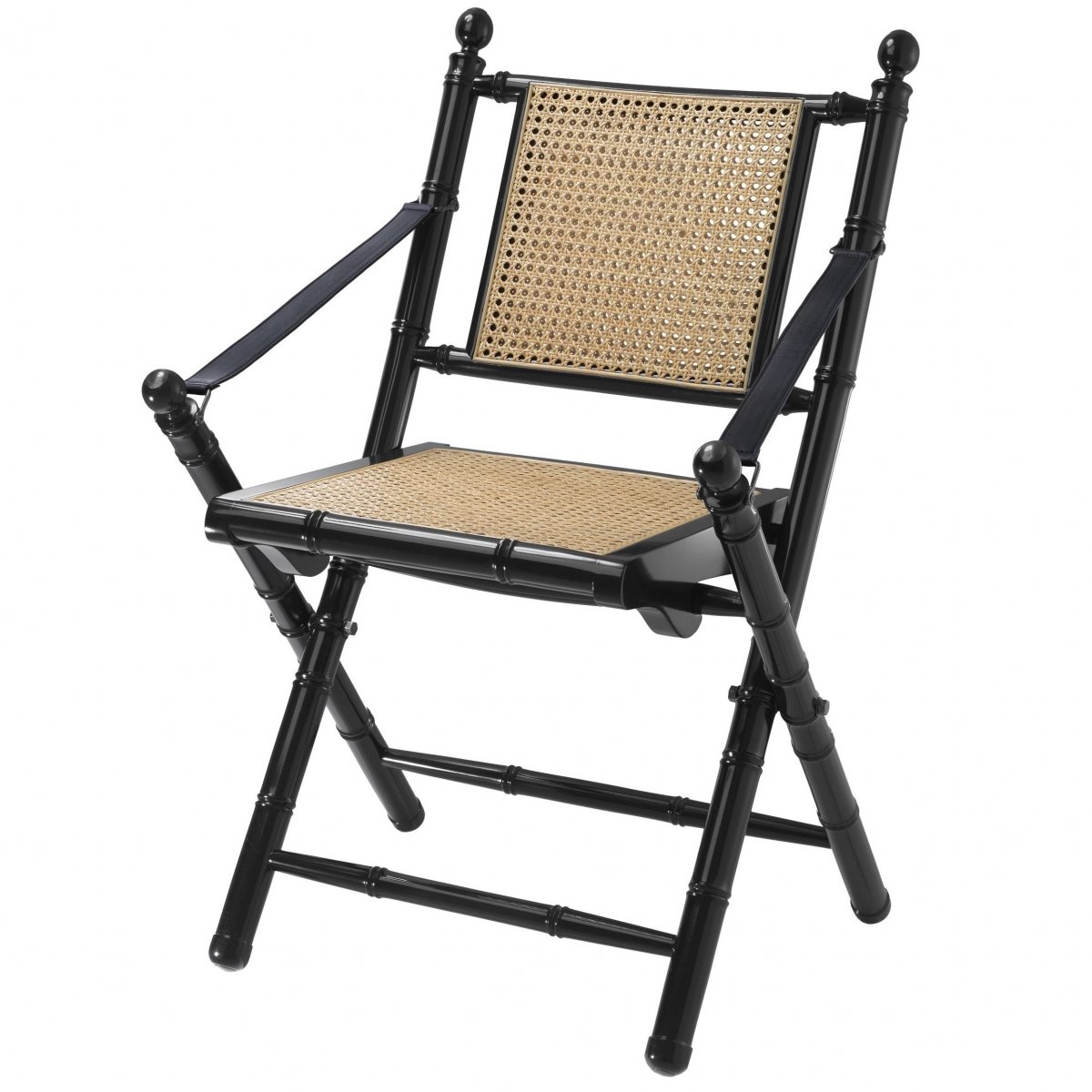 Деревянные Стулья Стул Eichholtz Folding Chair Bolsena Black