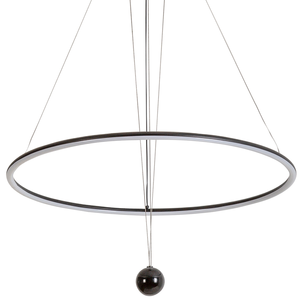 Светодиодные  Loft Concept Светодиодная люстра Black LED Circle and Ball Lamp