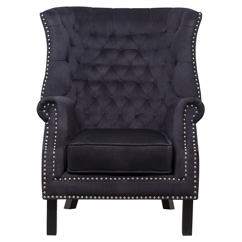 Кресло Charlie Armchair black velour