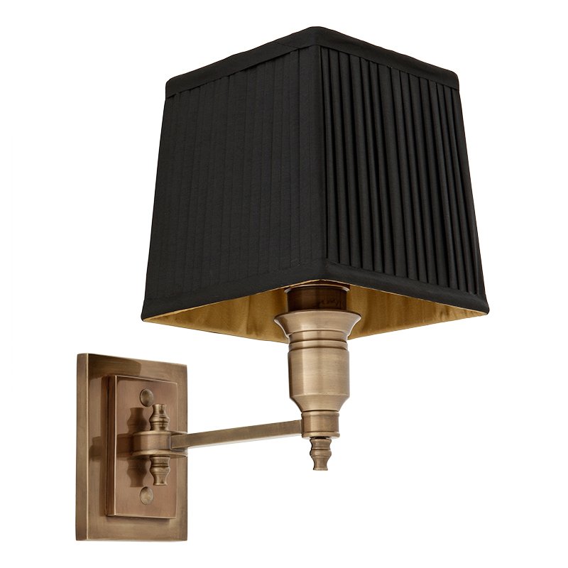 Бра Wall Lamp Lexington Single Brass+Black