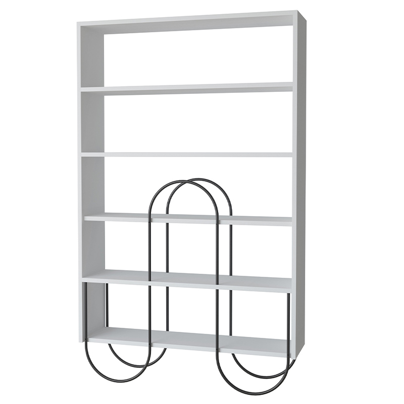 Стеллаж прямой белый с 5-ю открытыми полками NORFOLK BOOKCASE WHITE