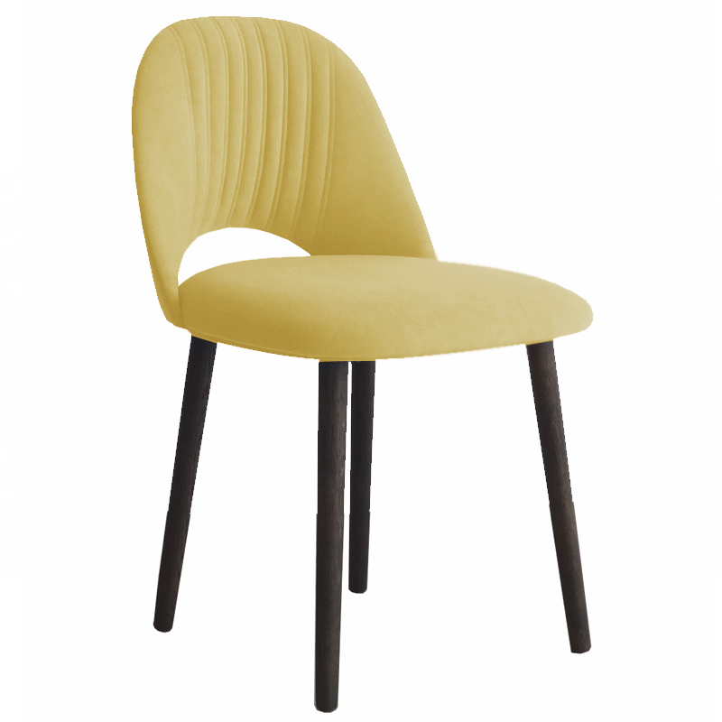 Мягкие стулья с текстильной обивкой  Loft Concept Желтый Стул без подлокотников California Yellow
