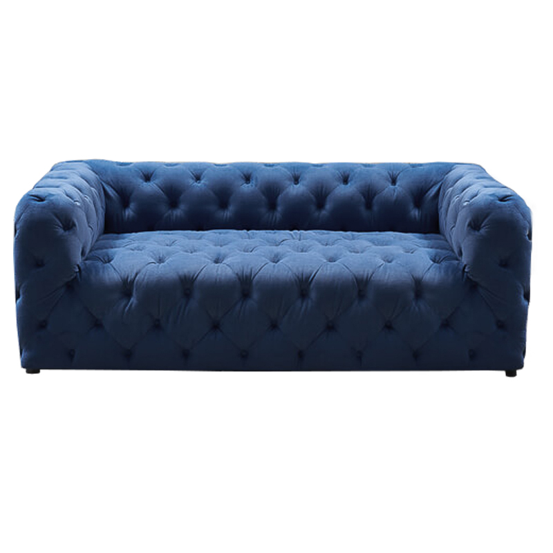 Диван Soho tufted blue velor