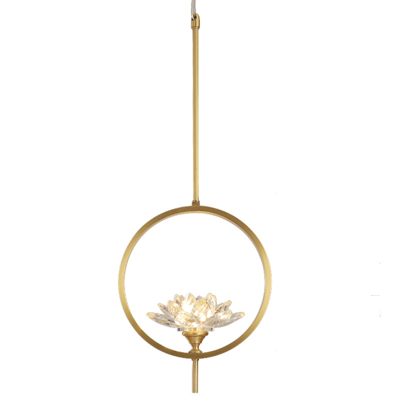 Подвесной светильник Хрустальный Цветок Лотоса Lotus flower Clear Glass pendant lamp B