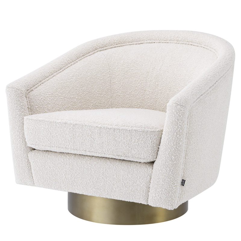 Кресло Eichholtz Swivel Chair Catene Boucle cream