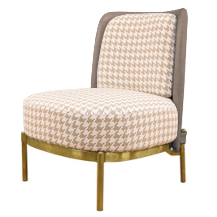 Кресло Pied de poule Beige Armchair