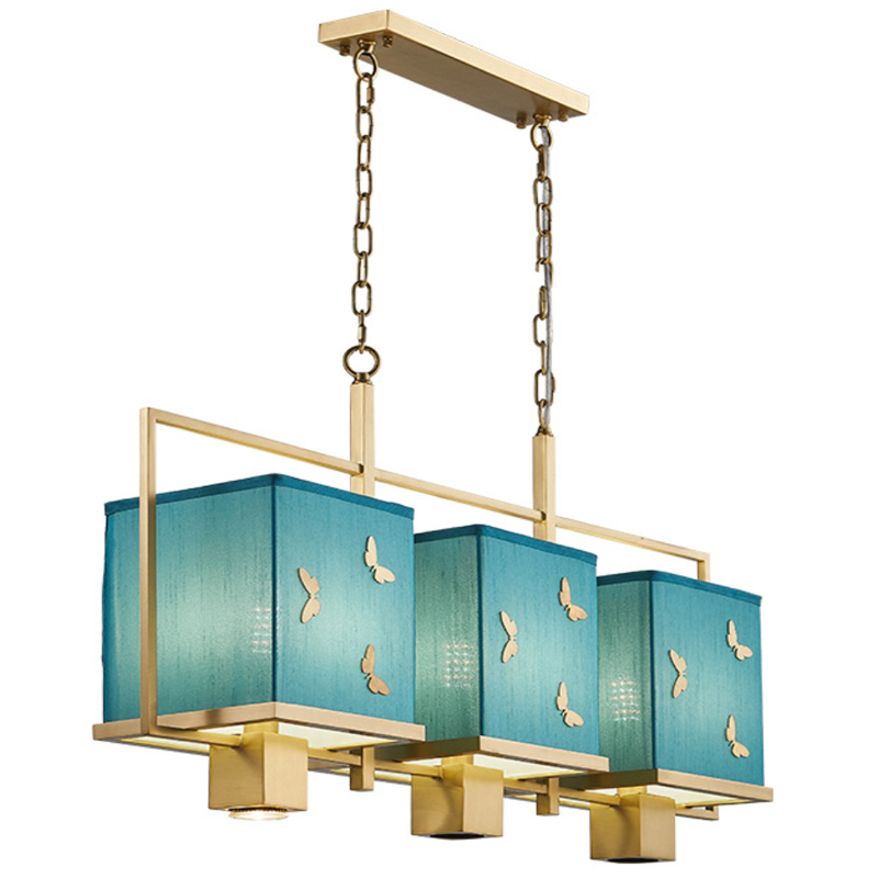 Люстра с бабочками Butterflies Blue Background Chandelier