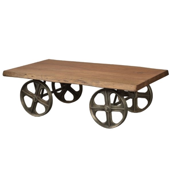 Кофейные столы  Loft Concept Стол на колесах Industrial Coffee Table on Wheels