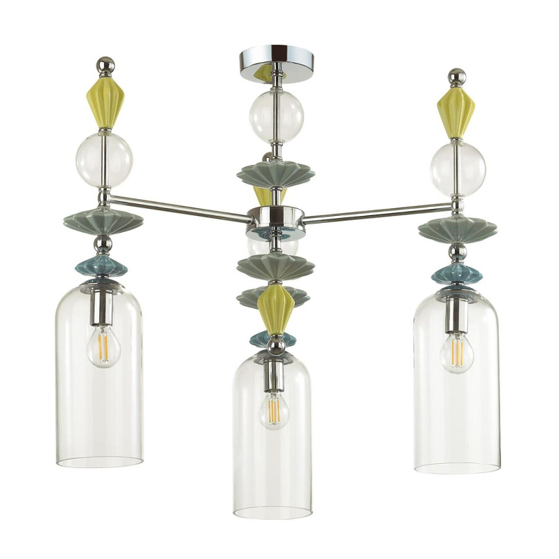 Люстра Iris Glass Chandelier candy 3 chrome