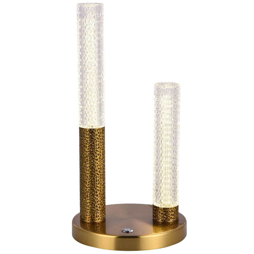 Настольная лампа латунь Dew Drops Tube Brass Table Lamp