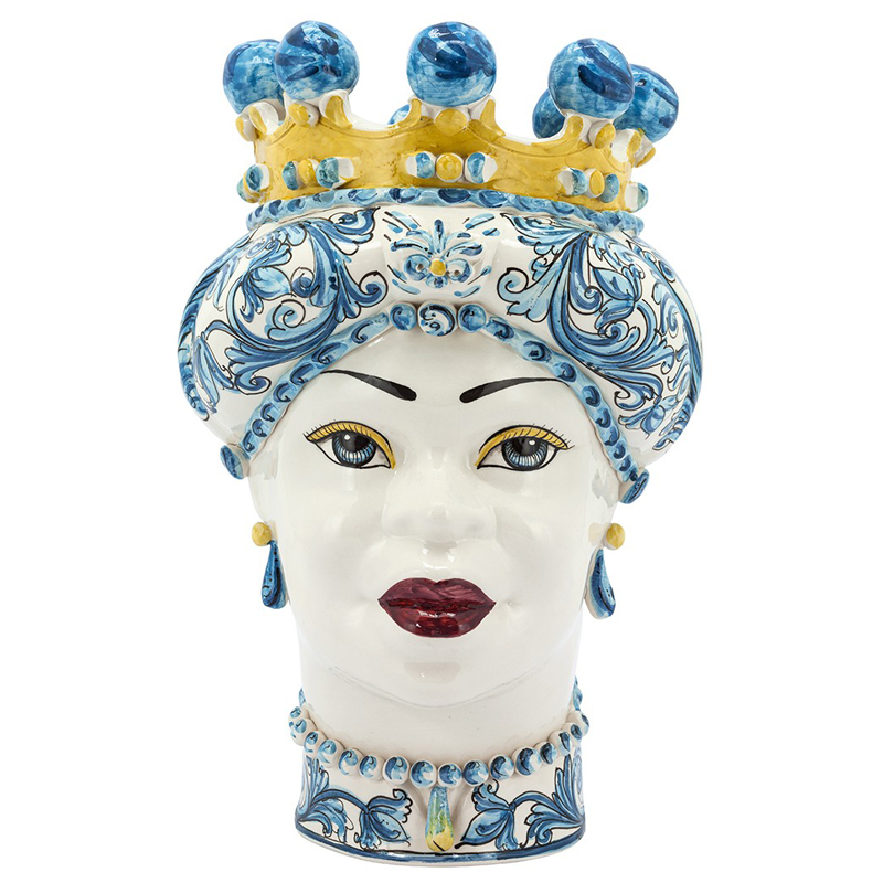 Ваза VASE MORO LADY CROWN blue