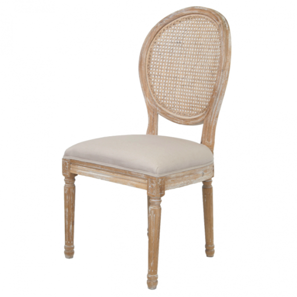 Деревянные Стулья Стул French chairs Provence Beige Rattan 2 Chair