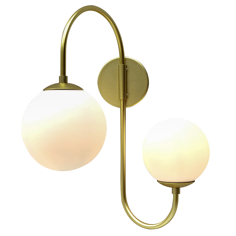 Бра Gooseneck Pelle Gold Wall Lamp