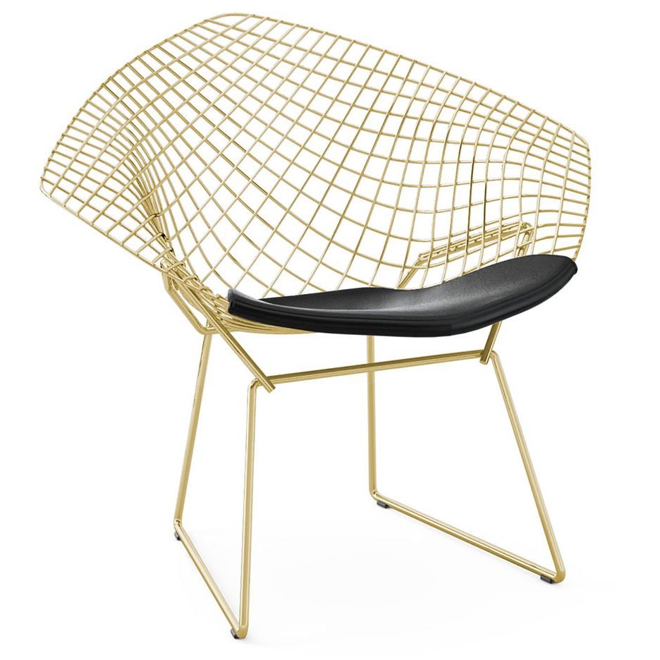 Полукресла Кресло Bertoia Diamond Chair Gold