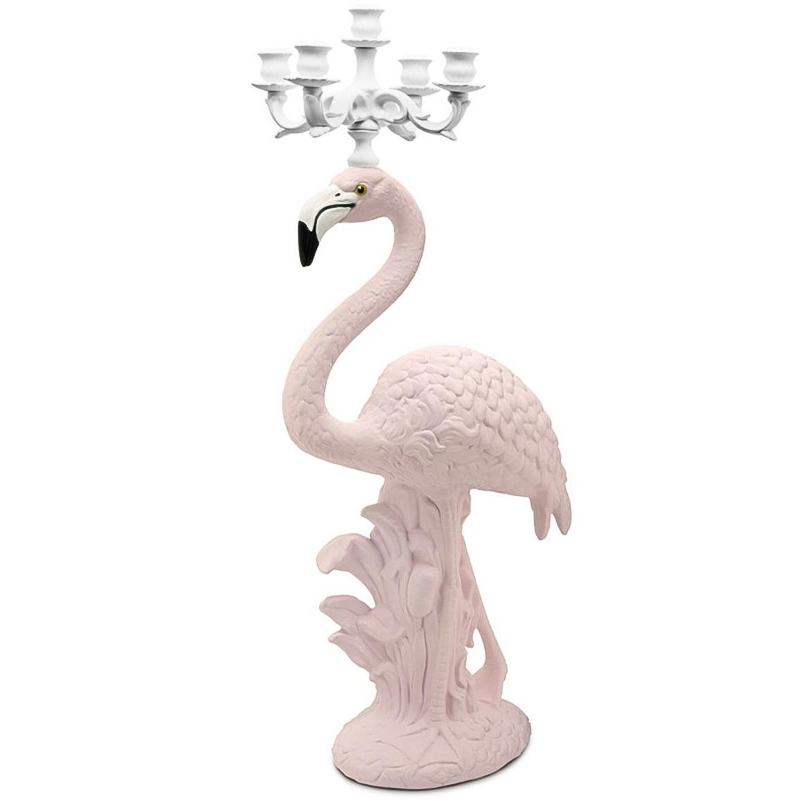 Подсвечник Candleholder Flamingo Bisc. White Pink