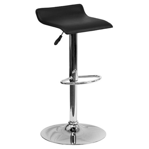 Барный стул Chrome And Black Bar Stool