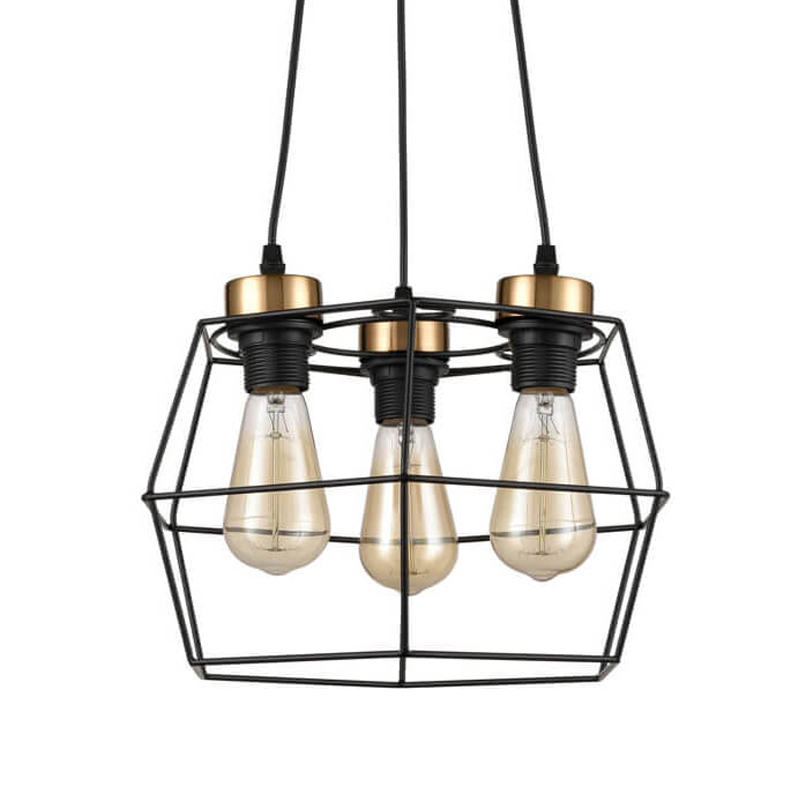 Люстра Loft Wire Cage Black lamp 3