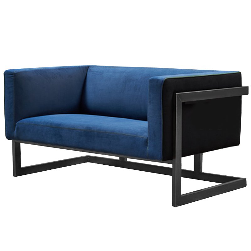 Диван Cube Blue Loveseat Sofa