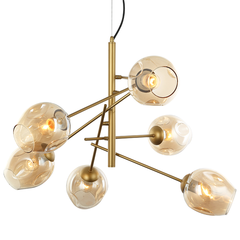 Люстра Branching Bubble Chandelier Vertical Gold