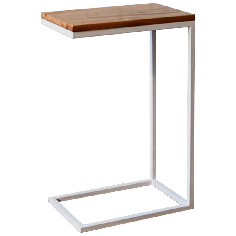 Приставные столики Приставной стол Hanson White Industrial Metal Rust Side Table